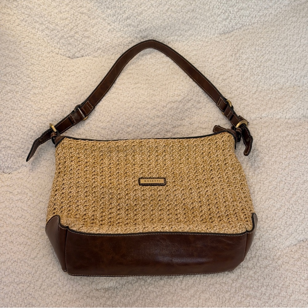 Braided brown and Tan Shoulder Bag